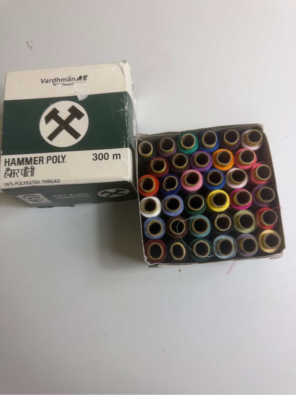 Vardhman A&E Hammer Poly Sewing Thread Lot - 35 Spools New & Wrapped